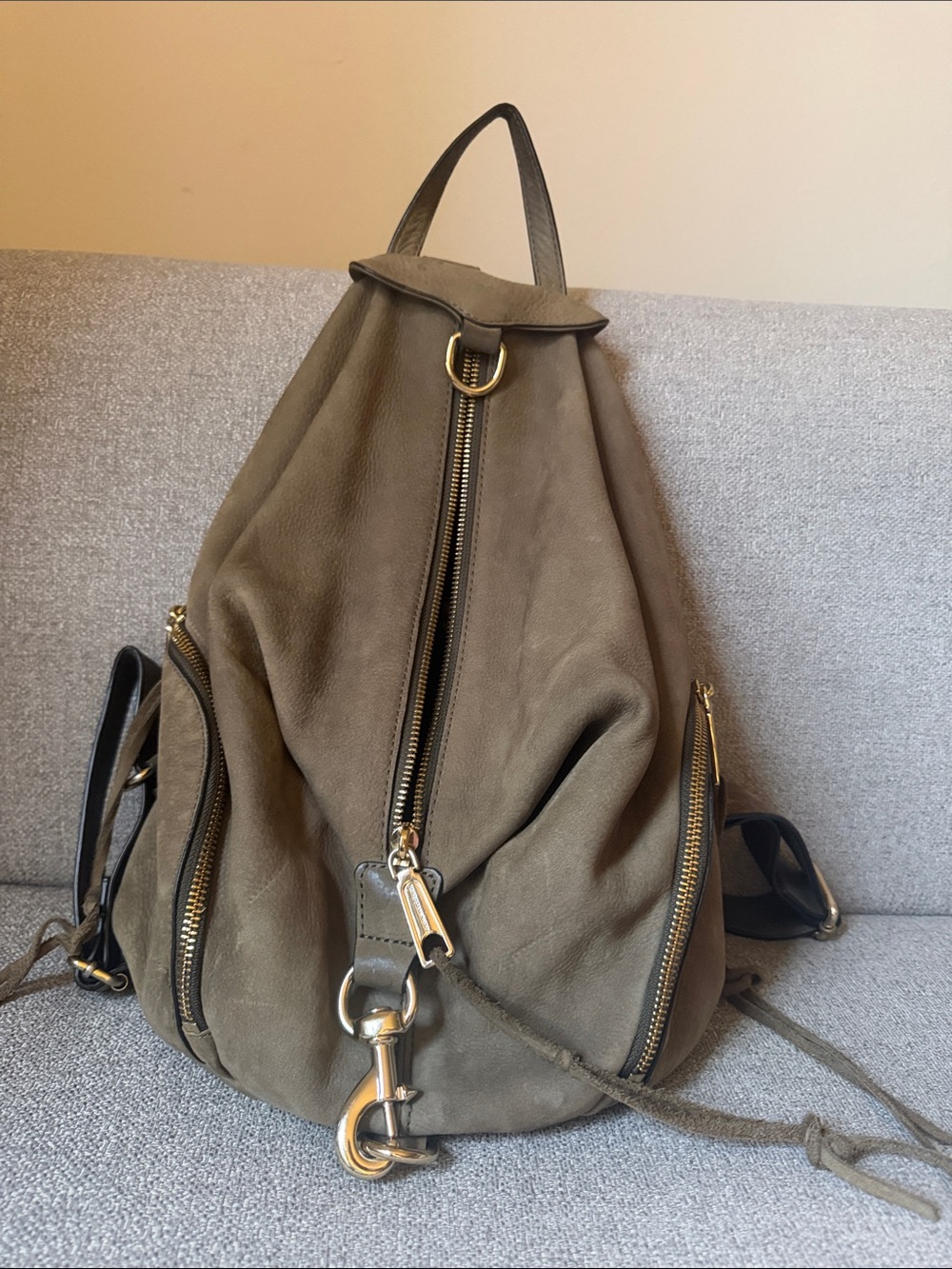 Rebecca Minkoff Julian Green Suede Backpack